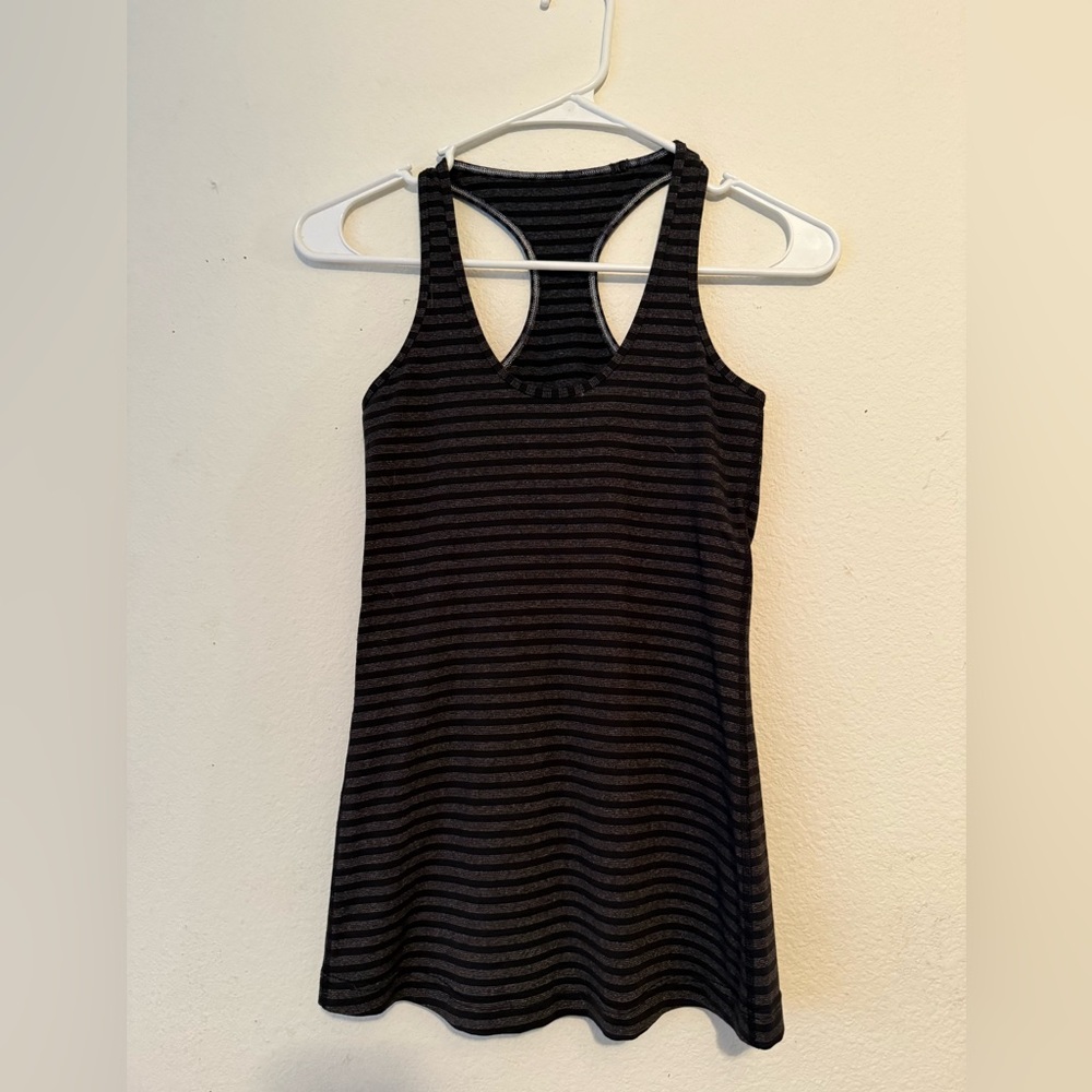 Lululemon Black Striped Women's Tank Top